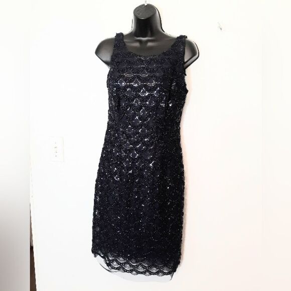SD Collection Dresses & Skirts - SD collection sequin mesh navy dress